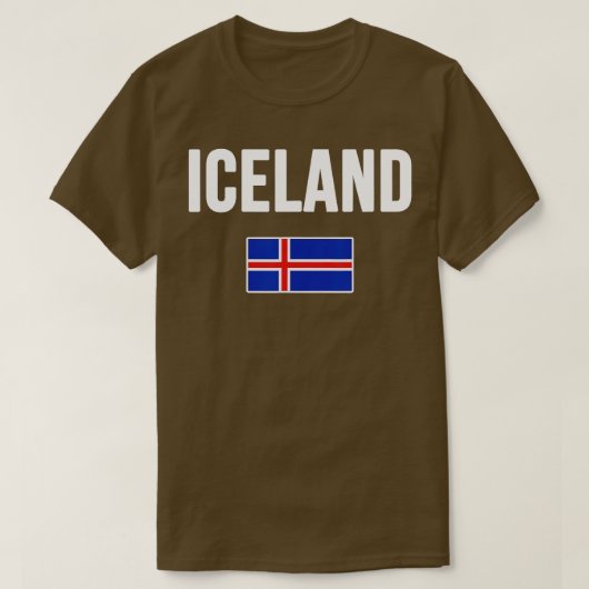 Isländische Flagge Reykjavik ravel Souvenir Lo T-Shirt (Design vorne)