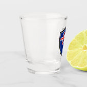 isländische Flagge Schnapsglas (Links)