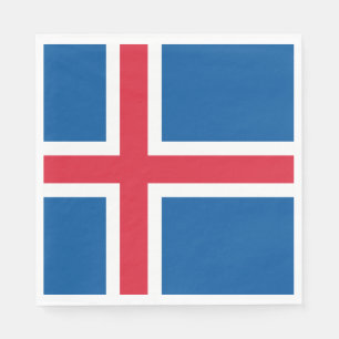 Isländische Flagge Serviette