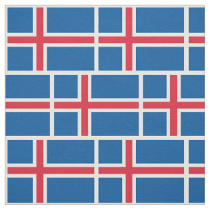 Isländische Flagge Stoff