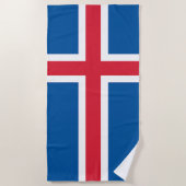 Isländische Flagge Strandtuch (Vorderseite)