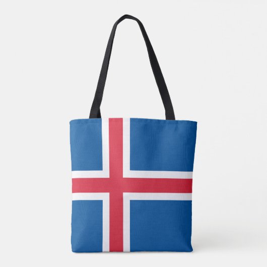 Isländische Flagge Tasche (Rückseite)