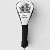 Isländische Flagge und Mit Monogramm Golf Clubs Golf Headcover (Vorderseite)
