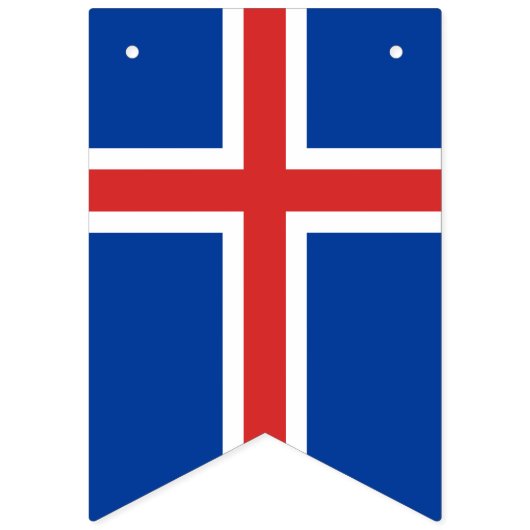 isländische Flaggenbanner, Emblem, isländisches Pa Wimpelkette (Erste Fahne)
