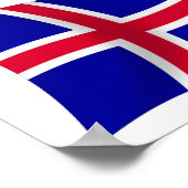 isländische Flaggenplakatwerbung Poster (Ecke)