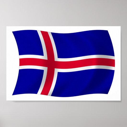isländische Flaggenplakatwerbung Poster (Vorne)