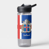 Isländische Flasche, patriotische isländische Flag Trinkflasche (Links)