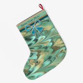 Isländische Flussweihnachtskunst (Personalisiert) Großer Weihnachtsstrumpf (Rückseite (Hängend))