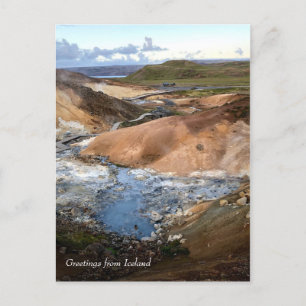Isländische Geothermie - Postkarte
