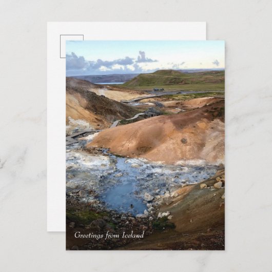 Isländische Geothermie - Postkarte (Vorne/Hinten)