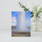 Isländische Geyser-Ansicht Postkarte (Stehend Vorderseite)