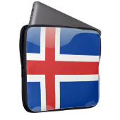 Isländische glatte Flagge Laptopschutzhülle (Vorne Rechts)