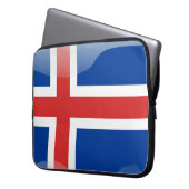 Isländische glatte Flagge Laptopschutzhülle (Vorderseite Links)