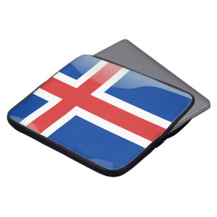 Isländische glatte Flagge Laptopschutzhülle