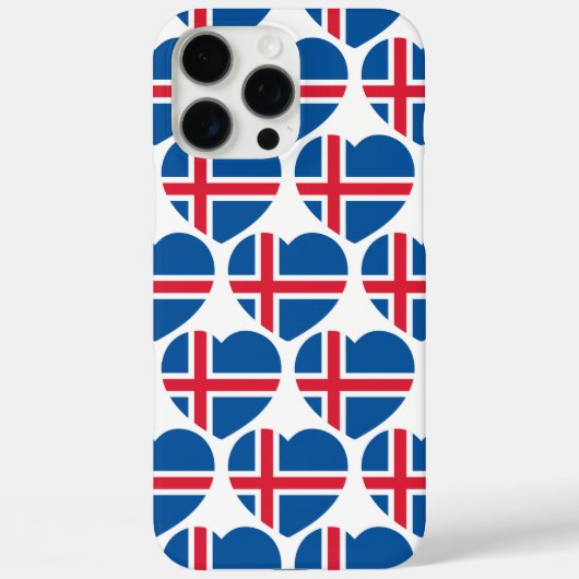 Isländische Herzenflagge Case-Mate iPhone Hülle (Rückseite)
