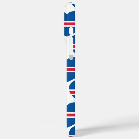 Isländische Herzenflagge Case-Mate iPhone Hülle (Rückseite / Links)