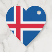 Isländische Herzenflagge Geschenkanhänger (Rückseite)