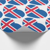 Isländische Herzenflagge Geschenkpapier (Ecke)