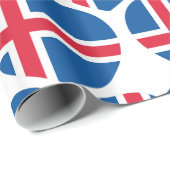 Isländische Herzenflagge Geschenkpapier (Rolleneckpunkt)