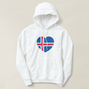 Isländische Herzenflagge Hoodie