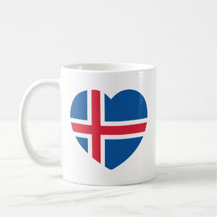 Isländische Herzenflagge Kaffeetasse