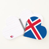 Isländische Herzenflagge Notizblock (Innenseite)