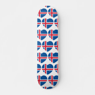 Isländische Herzenflagge Skateboard