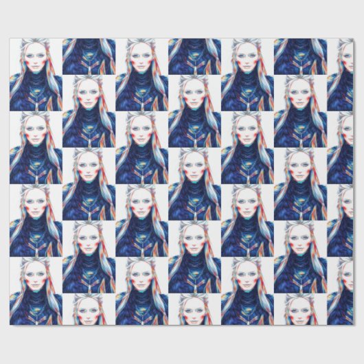 Isländische Hexe Geschenkpapier (Flach)