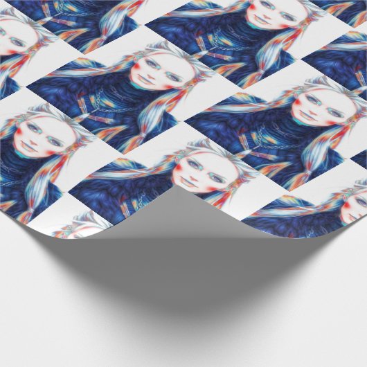 Isländische Hexe Geschenkpapier (Ecke)