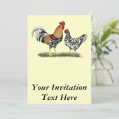 Isländische Hühner Einladung (Stehend Vorderseite)