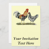 Isländische Hühner Einladung (Vorne/Hinten)