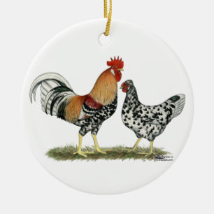 Isländische Hühner Keramik Ornament