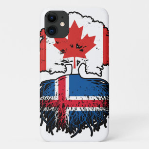 Isländische kanadische Tree-Roots-Fahne Case-Mate iPhone Hülle