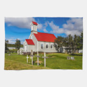Isländische Kirche Geschirrtuch (Horizontal)