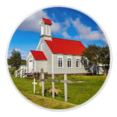 Isländische Kirche Keramikknauf (Vorderseite)