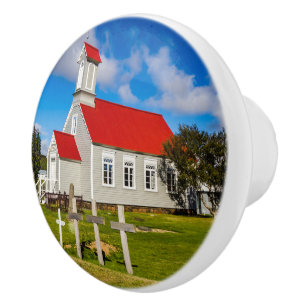 Isländische Kirche Keramikknauf