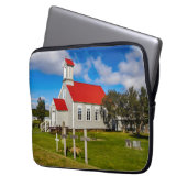 Isländische Kirche Laptopschutzhülle (Vorderseite Links)