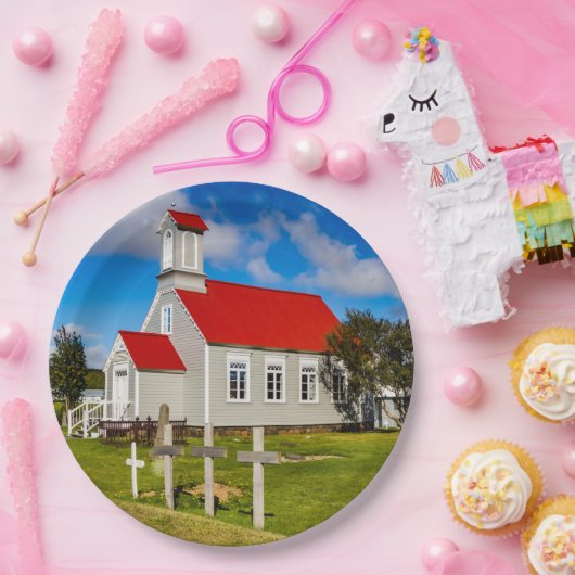 Isländische Kirche Pappteller (Party)