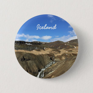 Isländische Landschaft Button