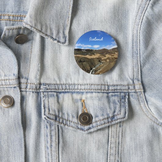 Isländische Landschaft Button (Beispiel)