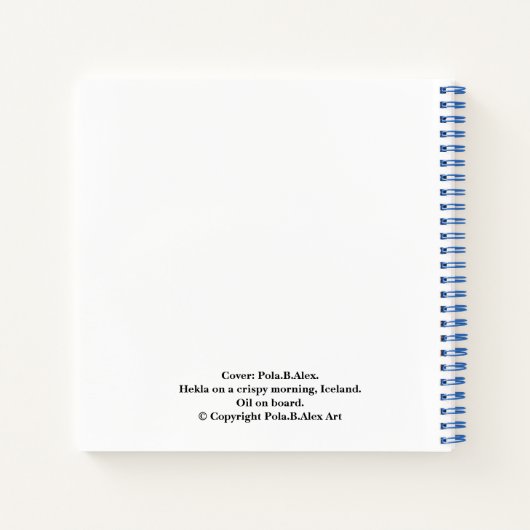 Isländische Landschaft durch Pola.B.Alex-Notebook Notizblock (Rückseite)