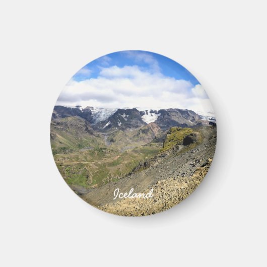Isländische Landschaft Magnet (Vorne)
