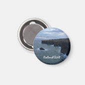 Isländische Landschaft Magnet (Vorderseite/Rückseite)