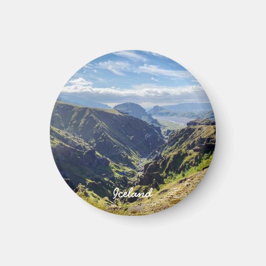 Isländische Landschaft Magnet (Vorne)