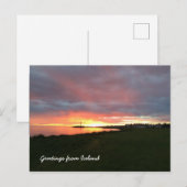 Isländische Landschaft Postkarte (Vorne/Hinten)