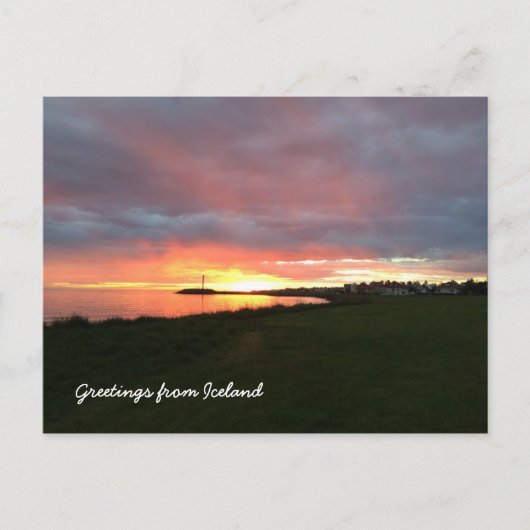 Isländische Landschaft Postkarte (Vorderseite)