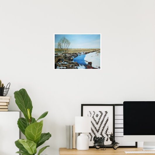 Isländische Landschaft von Pola.B.Alex Poster (Heimbüro)