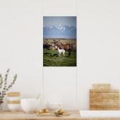 Isländische Mare und Foal Poster (Küche)