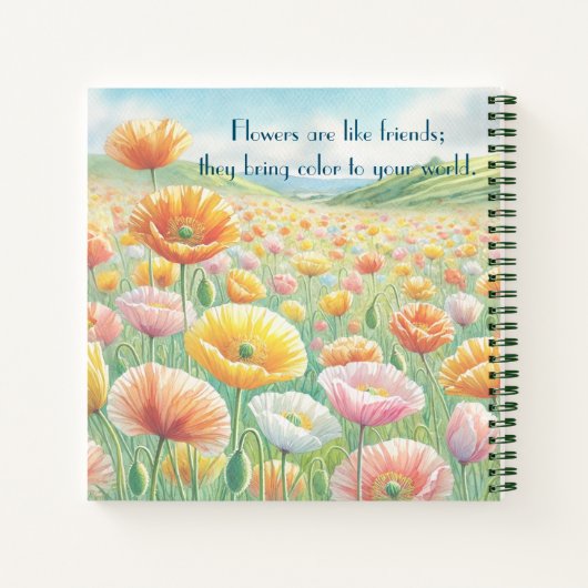 Isländische Mohnfelder & Angebotsvielfalt Notizblock (Rückseite)