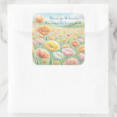 Isländische Mohnfelder & Angebotsvielfalt Quadratischer Aufkleber (Tasche)